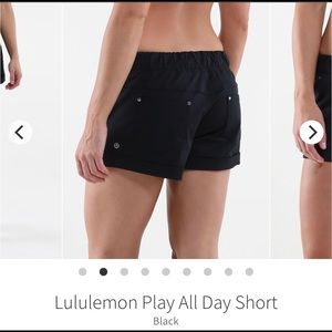 Black Lululemon Play All Day shorts 🖤 Size 6-8